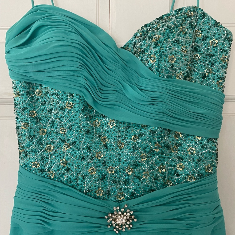 Landa Turquoise Prom or Pageant Dress Size 6